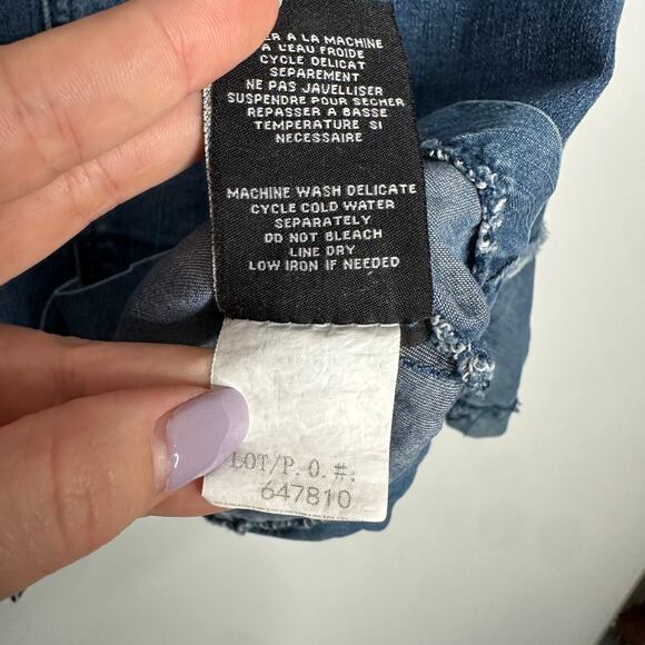 Tribal Jean's Women's Lightweight Skirted Sleeve + Base Detail Denim Jacket SZ M - Picture 5 of 6
